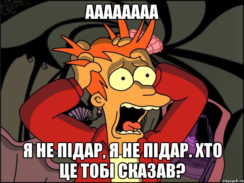 аааааааа я не підар, я не підар. хто це тобі сказав?, Мем Фрай в панике