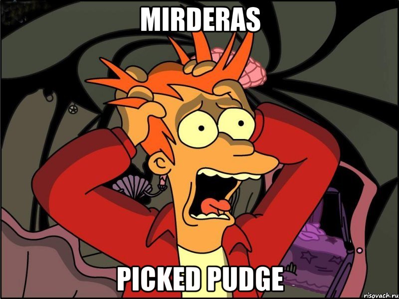 mirderas picked pudge, Мем Фрай в панике