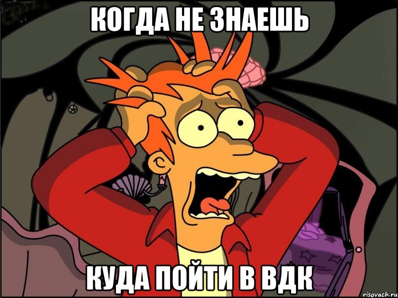 когда не знаешь куда пойти в вдк, Мем Фрай в панике