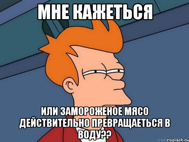 мне кажеться или замороженое мясо действительно превращаеться в воду??, Мем  Фрай (мне кажется или)