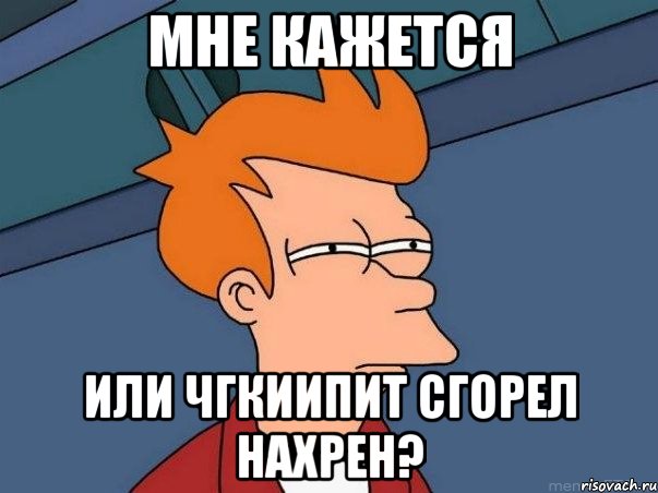 мне кажется или чгкиипит сгорел нахрен?, Мем  Фрай (мне кажется или)