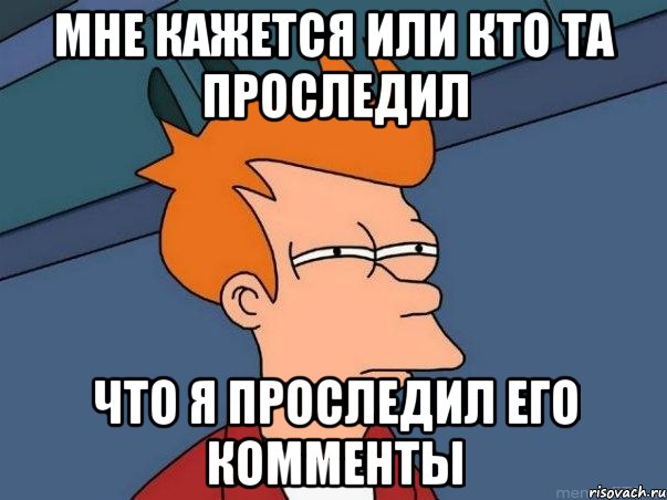 мне кажется или кто та проследил что я проследил его комменты, Мем  Фрай (мне кажется или)