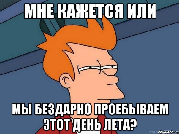мне кажется или мы бездарно проебываем этот день лета?, Мем  Фрай (мне кажется или)