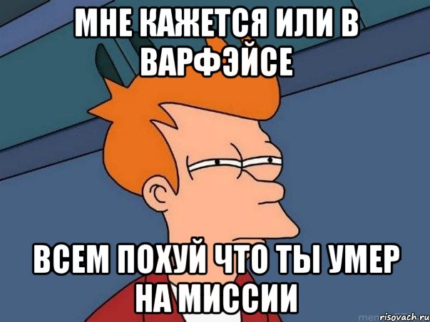 мне кажется или в варфэйсе всем похуй что ты умер на миссии, Мем  Фрай (мне кажется или)