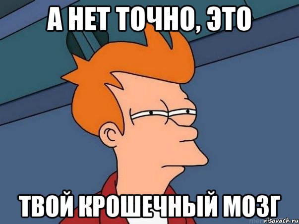 а нет точно, это твой крошечный мозг, Мем  Фрай (мне кажется или)