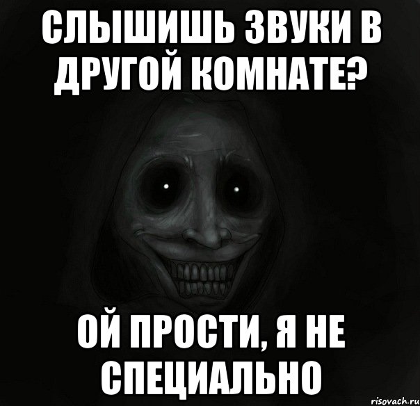 слышишь звуки в другой комнате? ой прости, я не специально, Мем Ночной гость