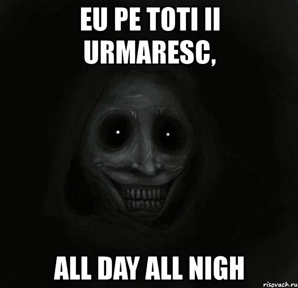 eu pe toti ii urmaresc, all day all nigh, Мем Ночной гость