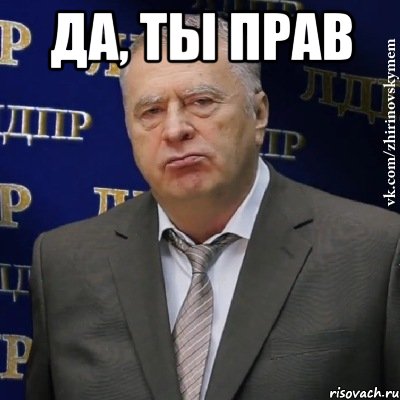 да, ты прав , Мем Хватит это терпеть (Жириновский)