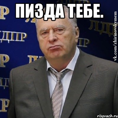 пизда тебе. , Мем Хватит это терпеть (Жириновский)