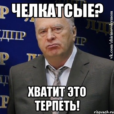 челкатсые? хватит это терпеть!, Мем Хватит это терпеть (Жириновский)