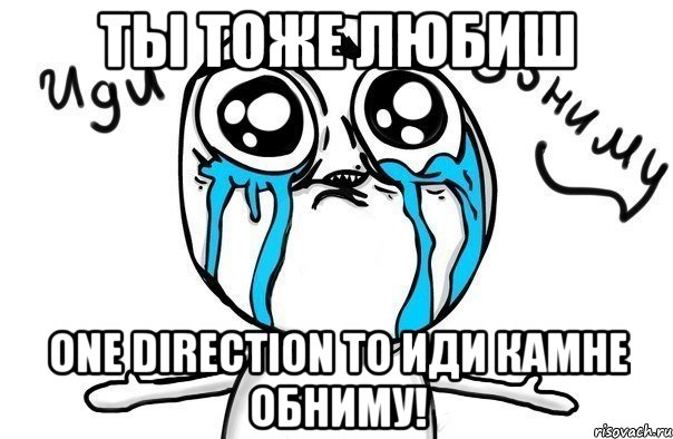 ты тоже любиш one direction то иди камне обниму!, Мем Иди обниму