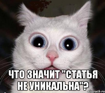  что значит "статья не уникальна"?, Мем как статья не уникальна