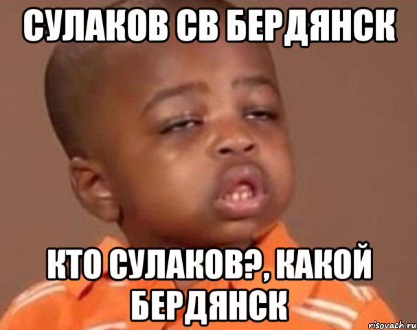 сулаков св бердянск кто сулаков?, какой бердянск, Мем  Какой пацан (негритенок)
