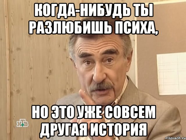 когда-нибудь ты разлюбишь психа, но это уже совсем другая история, Мем Каневский (Но это уже совсем другая история)