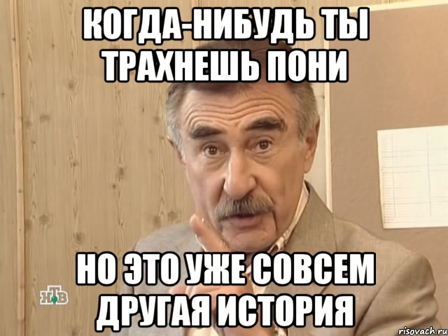 когда-нибудь ты трахнешь пони но это уже совсем другая история, Мем Каневский (Но это уже совсем другая история)