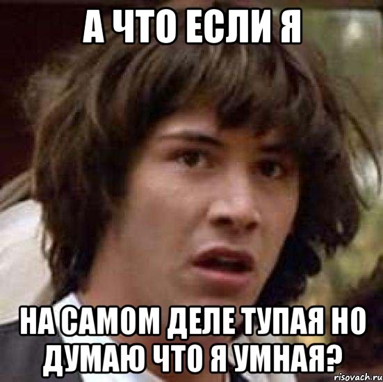 а что если я на самом деле тупая но думаю что я умная?, Мем А что если (Киану Ривз)