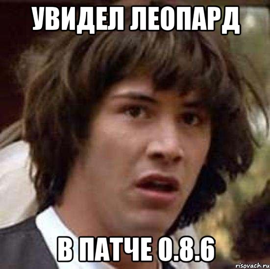 увидел леопард в патче 0.8.6, Мем А что если (Киану Ривз)