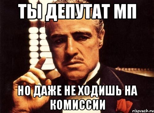 ты депутат мп но даже не ходишь на комиссии, Мем крестный отец