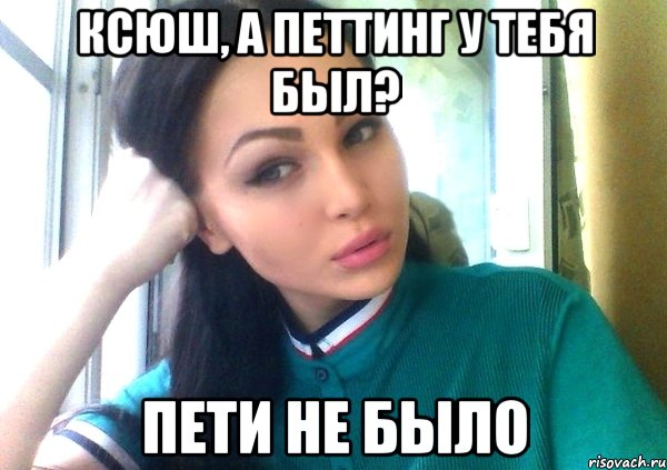 ксюш, а петтинг у тебя был? пети не было, Мем курчка