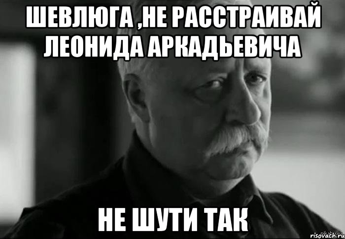 шевлюга ,не расстраивай леонида аркадьевича не шути так, Мем Не расстраивай Леонида Аркадьевича