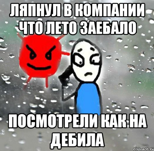 ляпнул в компании что лето заебало посмотрели как на дебила, Мем ЛЕТОНЕНАВИСТНИК