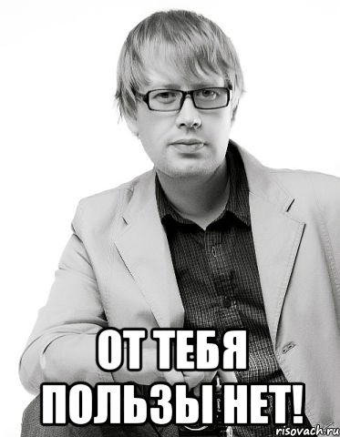  от тебя пользы нет!