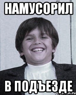 намусорил в подъезде