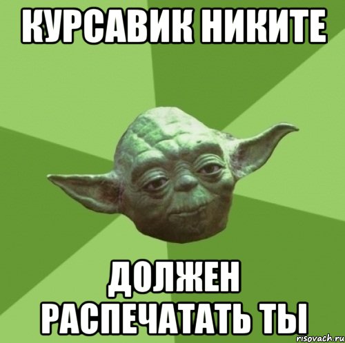 курсавик никите должен распечатать ты