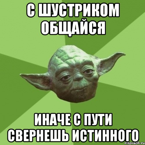 с шустриком общайся иначе с пути свернешь истинного
