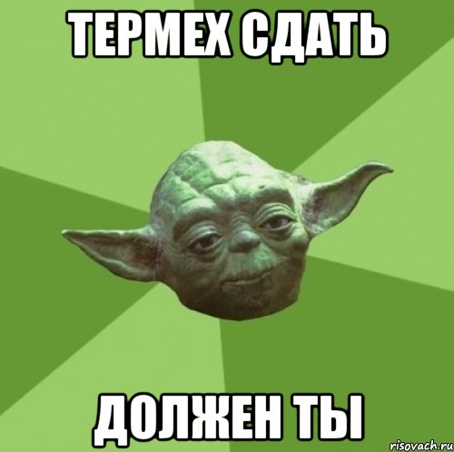 термех сдать должен ты