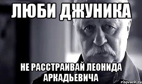 люби джуника не расстраивай леонида аркадьевича, Мем Не огорчай Леонида Аркадьевича