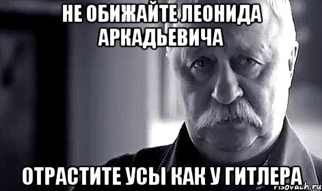 не обижайте леонида аркадьевича отрастите усы как у гитлера