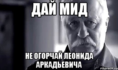 дай мид не огорчай леонида аркадьевича, Мем Не огорчай Леонида Аркадьевича