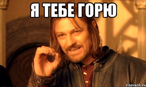 я тебе горю , Мем Нельзя просто так взять и (Боромир мем)