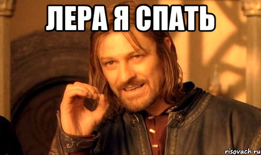 лера я спать , Мем Нельзя просто так взять и (Боромир мем)