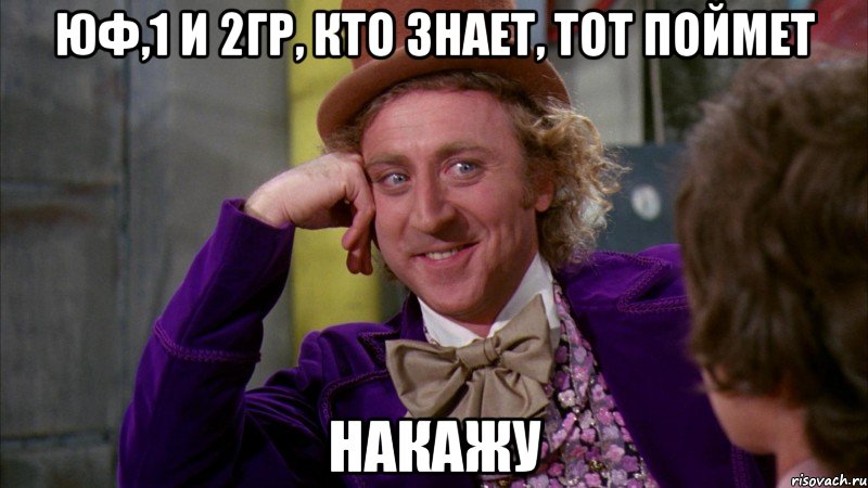 юф,1 и 2гр, кто знает, тот поймет накажу, Мем Ну давай расскажи (Вилли Вонка)
