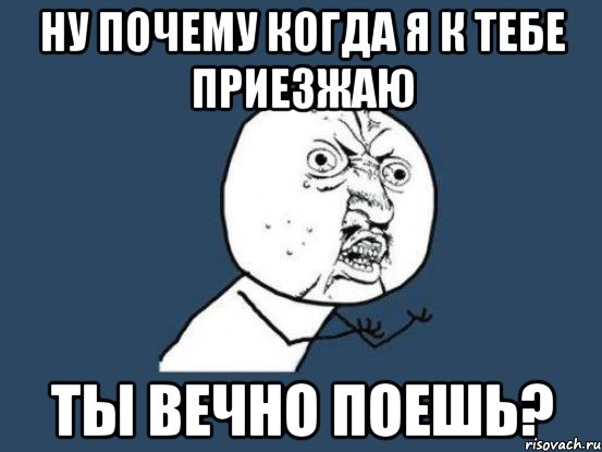 ну почему когда я к тебе приезжаю ты вечно поешь?, Мем Ну почему