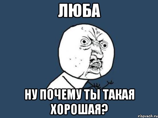 люба ну почему ты такая хорошая?, Мем Ну почему