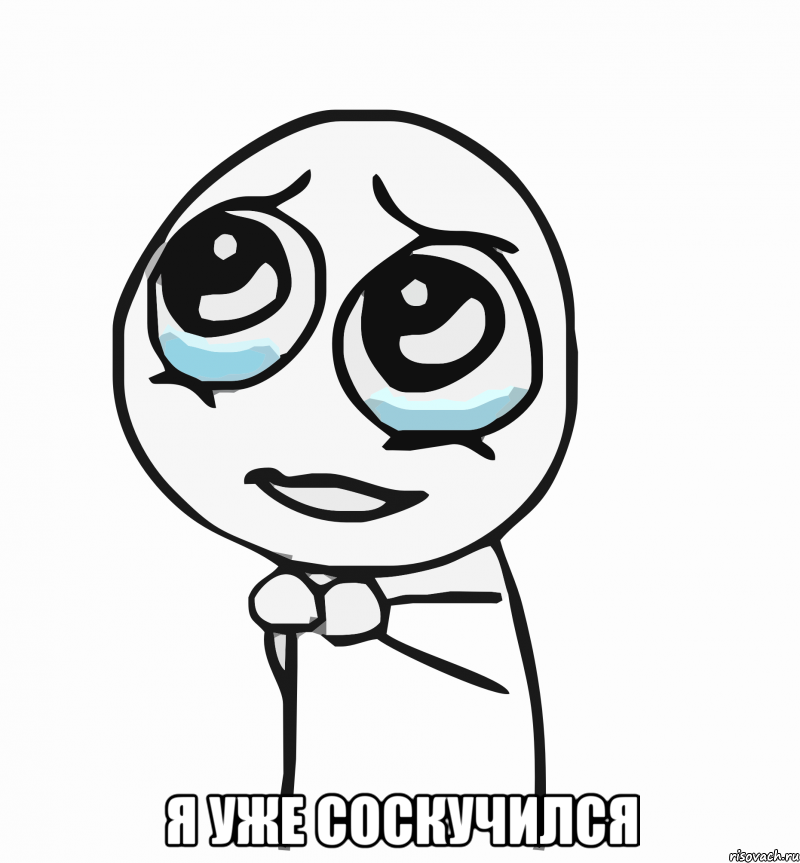  я уже соскучился, Мем  ну пожалуйста (please)