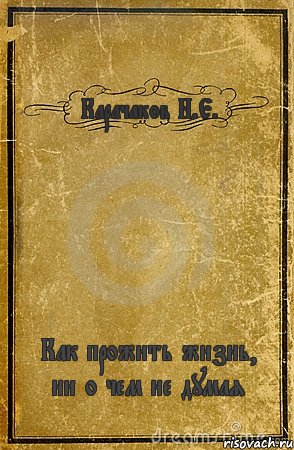 Карачаков Н.Е. Как прожить жизнь, ни о чем не думая☺, Комикс обложка книги