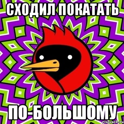 сходил покатать по-большому, Мем Омская птица