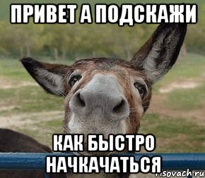 привет а подскажи как быстро начкачаться