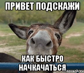 привет подскажи как быстро начкачаться