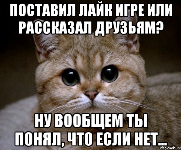 поставил лайк игре или рассказал друзьям? ну вообщем ты понял, что если нет..., Мем Пидрила Ебаная