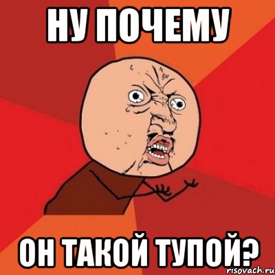 ну почему он такой тупой?, Мем Почему