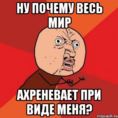 ну почему весь мир ахреневает при виде меня?, Мем Почему