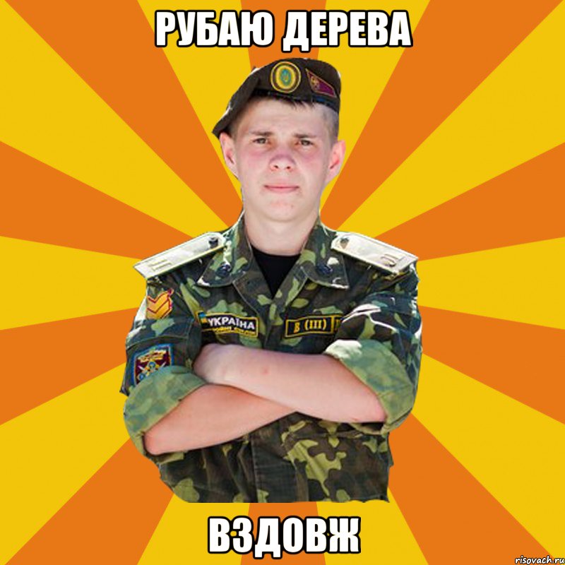 рубаю дерева вздовж
