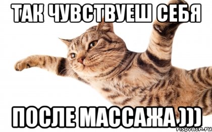 так чувствуеш себя после массажа ))), Мем После массажа 