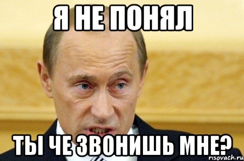 я не понял ты че звонишь мне?, Мем путин