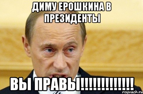 диму ерошкина в президенты вы правы!!!, Мем путин